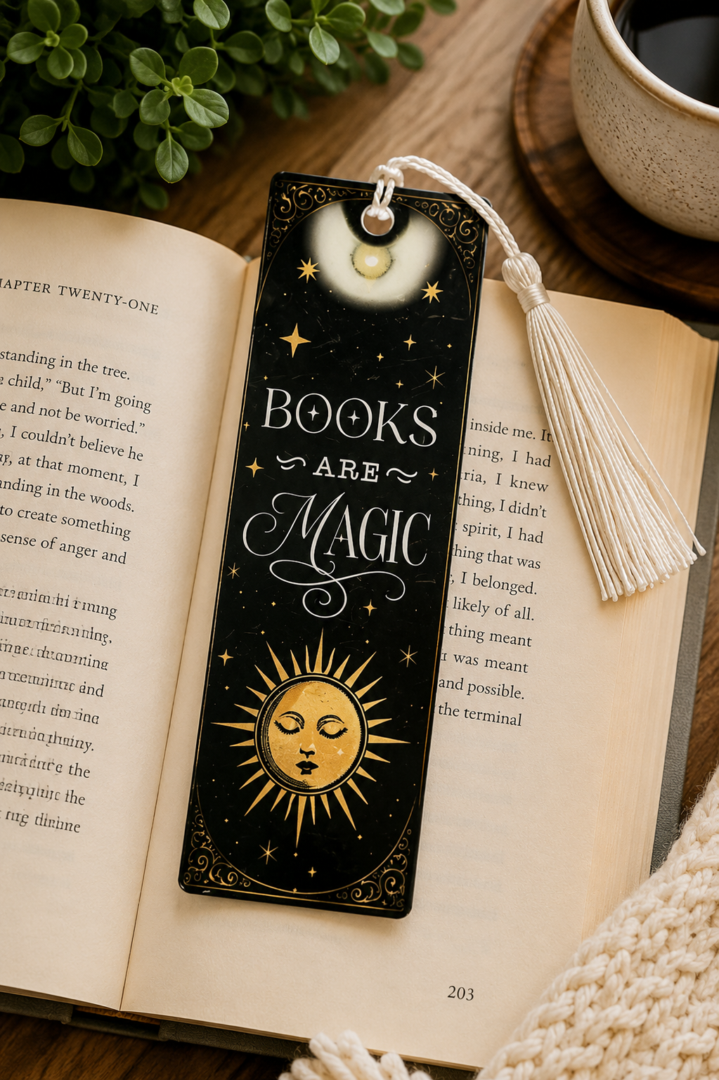 Bookmark "Celestial Book Lover are Magic"