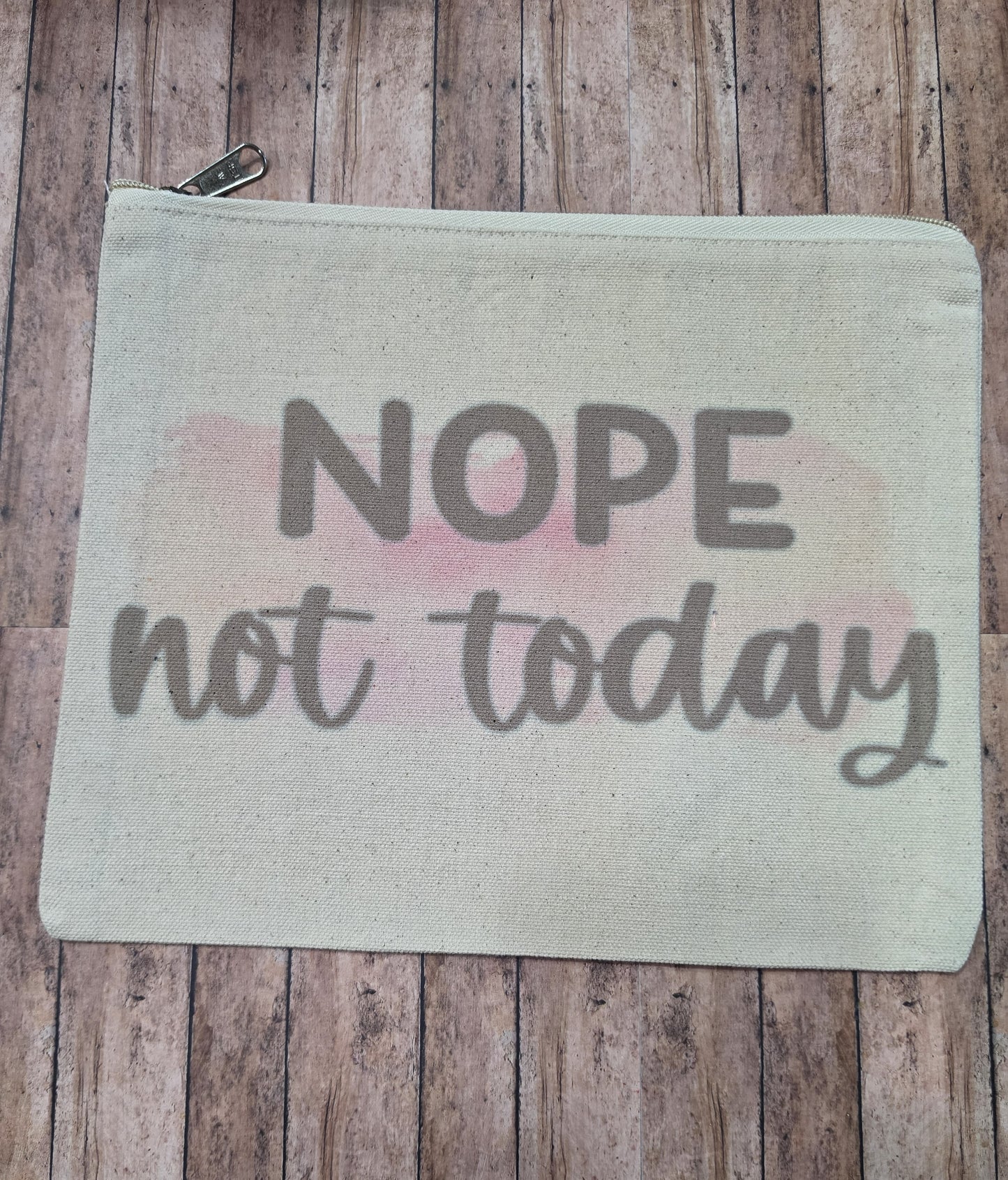 Clearance Nope not today pouch/ Makeup bag