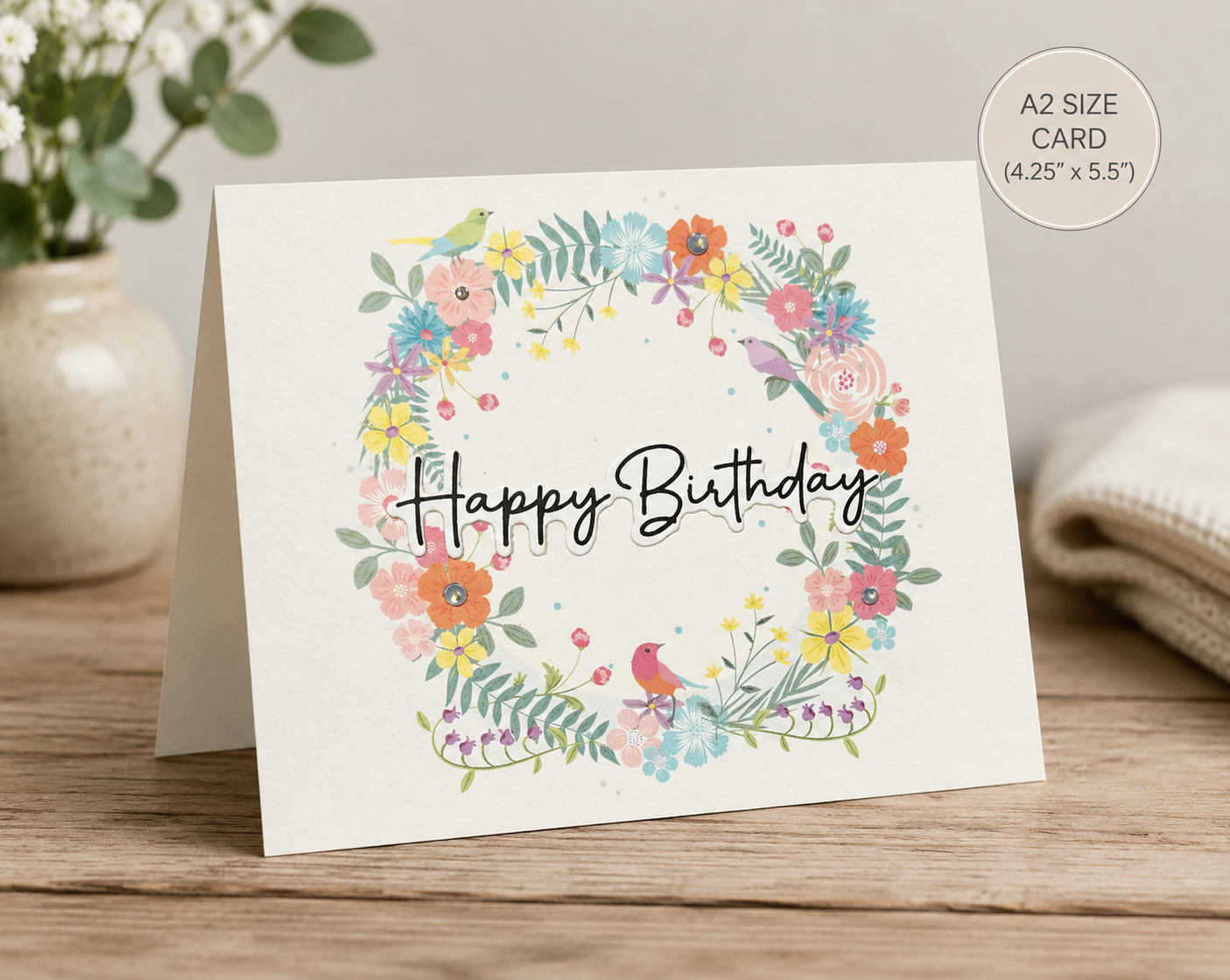 Card "Happy Birthday Floral"