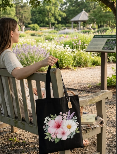 Tote Bag Floral Flowers