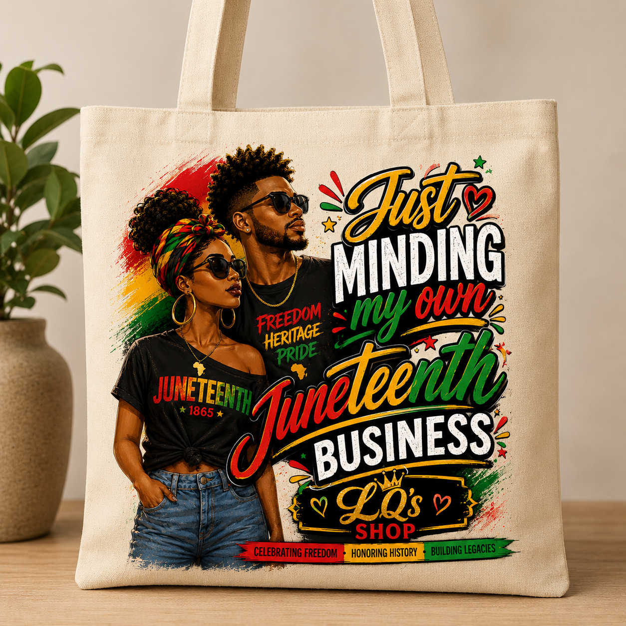 Tote Bag Just Minding My Own Juneteenth Business