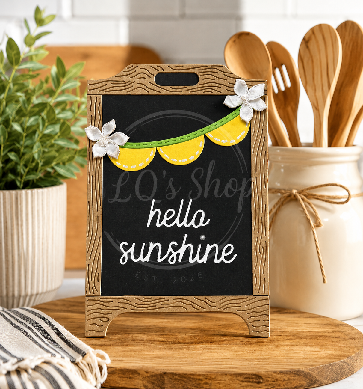 Card Hello Sunshine Decorative Chalkboard Sign