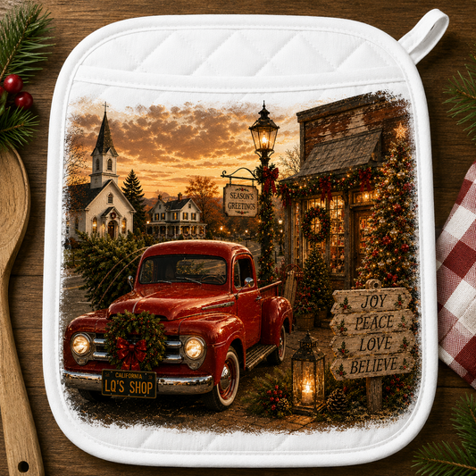 Christmas Village Pot Holder