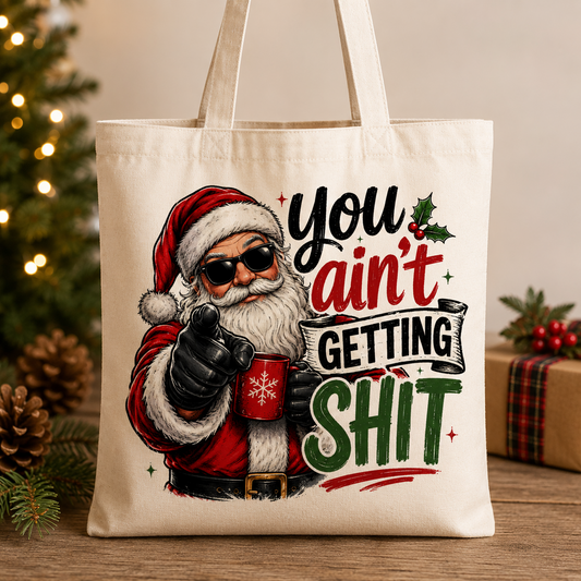 Tote Bag Cheeky Santa Holiday